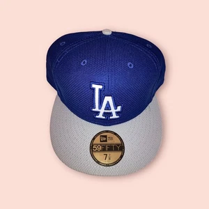 CAP Los Angeles Dodgers Blue & Grey New Era 59/50 Size 7 7/8 (BRAND NEW) - Picture 1 of 2