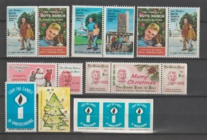USA Cinderellas Poster Stamp help Carl Farley Boys Ranch Omaha + seal stamps - Picture 1 of 1