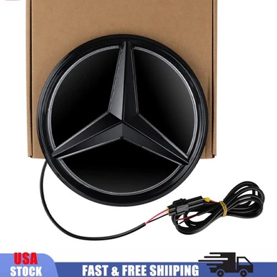Illuminated Grille 3D Star Emblem Black Fit For 2016-19 Mercedes-Benz E300 W213 Foto 1 de 4