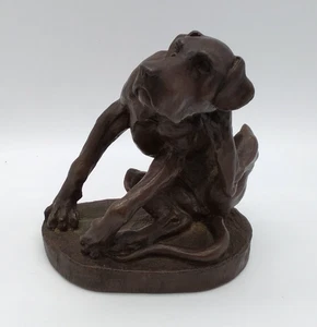 Vintage J. Ehepartner dunkelbraun/bronzefarben Harz Deutsche Dogge Ornament, Vererbungen - Bild 1 von 11