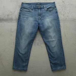 Lucky Brand Jeans Mens Fits 36x27 Size 36x30 Blue 221 Straight Stretch Timeworn - Picture 1 of 18