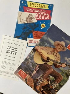 Vtg Sept 1948 Gene Autry Program Rodeo St. Paul Newspaper Clips - Picture 1 of 9