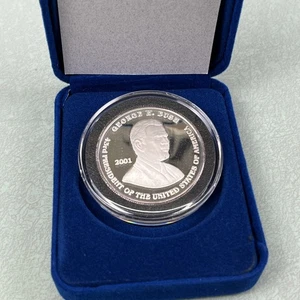 George W Bush Silbermünze 1 oz .999 Al Gore 2001 Präsidentschaftswahl US COA - Bild 1 von 7