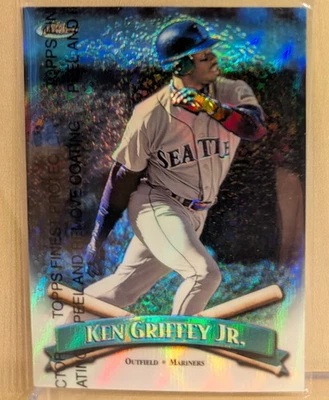 1998 Topps Finest REFRACTOR #100 Ken Griffey Jr HOF RARE ICONIC PARALLEL - Image 1 of 2