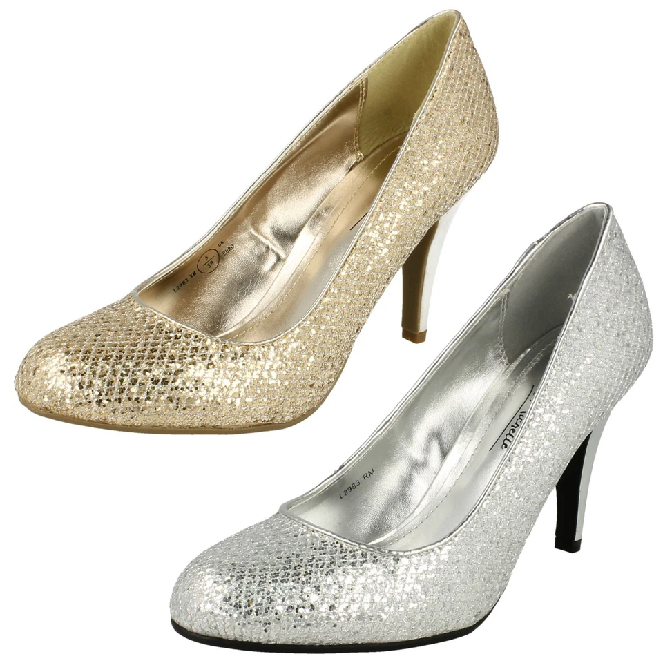 Ladies Anne Michelle Formal Glitter Court Shoes L2983 - Image 1 of 1