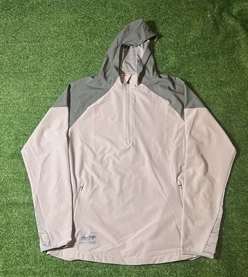 Rawlings Long Sleeve Cage Jacket 1/2 Zip Gray Size Medium - Image 1 of 4