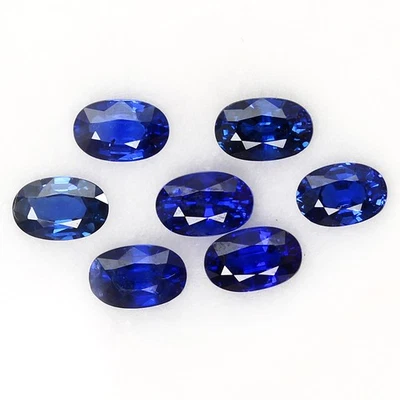 7pcs/Lot 2.71ct Oval 4.7x3.2to5x3.2mm Natural Heated Blue Sapphire ChanthaburiTH - Image 1 of 4