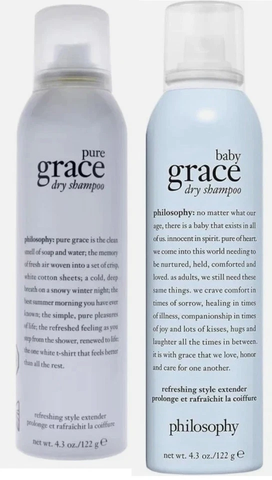 Philosophy Baby Grace + Pure Grace Dry Shampoo 4.3 oz New Duo Set Dry Shampoo - Image 1 of 1