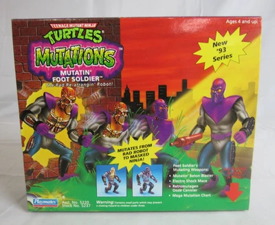 De colección 1993 TMNT Teenage Mutant Ninja Turtles Mutations Mutatin Foot Soldier Foto 1 de 3