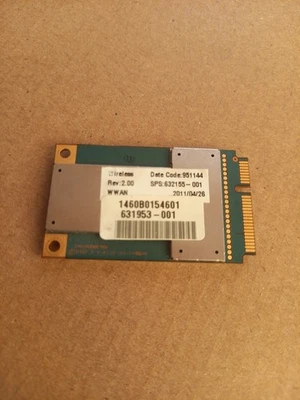 HP 2760P 8460W 8760W 2560 8460P F5521 HS2340 Mobile Broadband 3G Card 632155-001 - Image 1 of 4