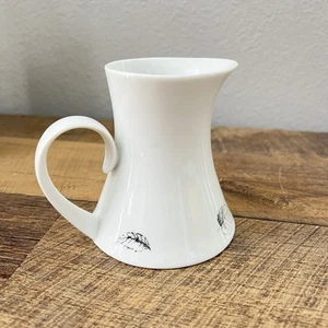 Block Bidasoa Espana Rosa Creamer Pitcher 3 ¾” Tall Ceramic Leaves - Picture 1 of 5
