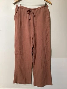 O’Neill Brenda Beach Drawstring Burlwood Women’s Pants Size L Brand New NWT - Picture 1 of 7