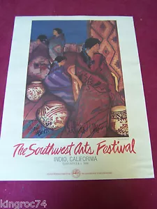 MUY FINO - Póster de Indio, Ca's, FIRMADO por PENA, "1996 SOUTHWEST ARTS FESTIVAL" - Imagen 1 de 1