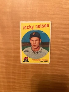 1959 TOPPS BASEBALL #446 ROCKY NELSON!! SPEDIZIONE 1€!! - Foto 1 di 2