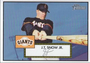 2001 Topps Heritage Baseball J.T. Snow San Francisco Giants #97 - Picture 1 of 2