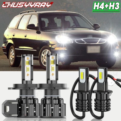 Kit de 4 faros antiniebla de haz alto y bajo LED para Daewoo Nubira 1999-2002 Foto 1 de 4