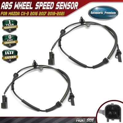 2x Front Driver & Passenger Side ABS Wheel Speed Sensor for Mazda CX-3 2016-2021 - Image 1 of 4