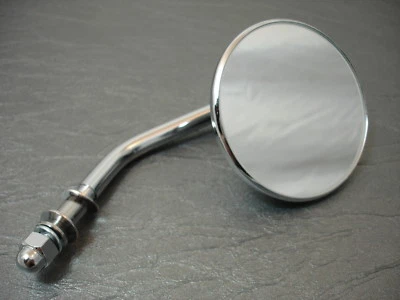 MIRROR ROUND 3" CHROME METAL GLASS MOTORCYCLE HARLEY CHOPPER BOBBER FL FX XL FXR - Image 1 of 4