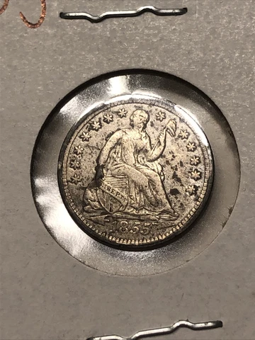 1855 Seated Liberty Half Dime Silver  Choice XF/AU Cover