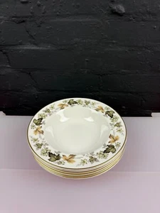 Juego de 6 cuencos de sopa/pasta con borde Royal Doulton Larchmont TC1019 23 cm de ancho - Imagen 1 de 6