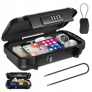 Mini Sicherheitsbox Mini-Safe Reisetresor wasserdicht -Tresor Autosafe tragbar - Bild 1 von 24