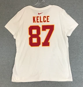 NEW! Nike Tee Travis Kelce #87 T-Shirt Womens 2XL White Kansas City Chiefs NWT - Picture 1 of 6
