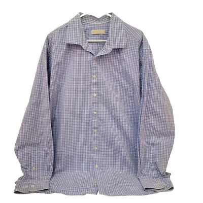 Michael Khors Mens 19 36/37 Tall Long Sleeve Button Down Purple Spring Shirt - Image 1 of 4