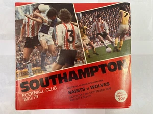 División 1 Programa de Fútbol Saints v Wolves 9 de septiembre de 1978 824c - Imagen 1 de 4