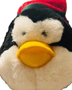 Vintage Made In The USA Beta Toys Holiday Penguin 16" Plush Scarf Hat NWT - Picture 1 of 6