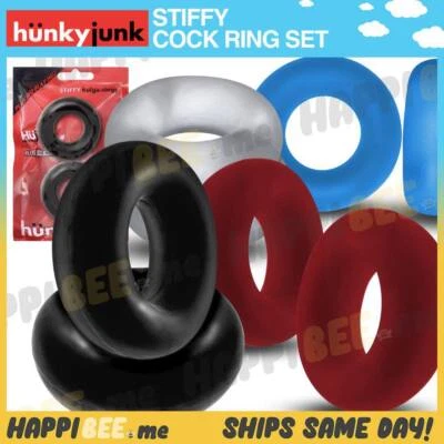 OXBALLS STIFFY Cock Ring🍯Hunkyjunk HUJ Penis Silicone Ringer Ball Stretcher - Image 1 of 4