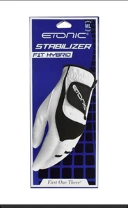 Etonic Stabilizer F1T Hybrid (MLH) Golf Glove • Color: White • Men's Medium Left - Picture 1 of 4