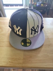 new era ny yankees fitted cap logo pinwheel 5950 12581 newwanco otc - Picture 1 of 4