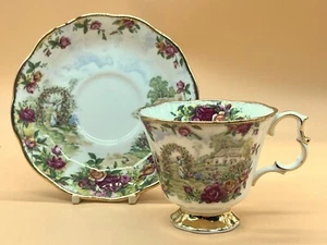 Vintage Royal Albert China A Celebration of the Old Country Roses Garden tea duo - Picture 1 of 11