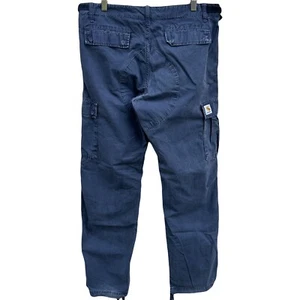 Carhartt WIP Aviation Cargo Pants Navy Blue Mens Size 32x32 Ripstop Utility - Picture 1 of 12