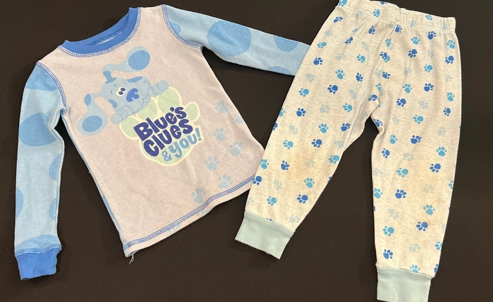 Cuddl Duds Blue's Clues Pajamas Size 2T 3T Thermal  Boys Set - Image 1 of 4
