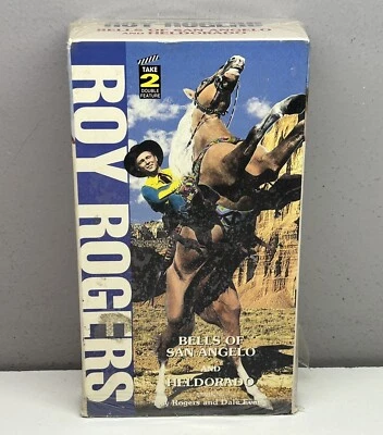 Roy Rogers Double Feature 2 VHS Video Tape Bells San Angelo Heldorado Nearly New Foto 1 de 4