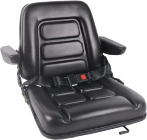 Universal Seat Adjustable with Armrests and Seat Belt for Forklift - Picture 1 of 7