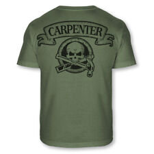 Carpenter Skull Crossbones Hammer Chisel T-Shirt Woodworker Athletic Shirt - A87