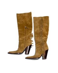 Michael Kors Wildleder-Stiefel Boho-Chic mit Fransen in Camel (37.5) - Bild 1 von 4
