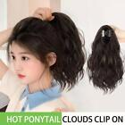 Curly Ponytail Extension Human Hair Hairpiece Drawstring PonyTail On Hair T0M7