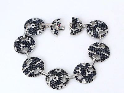 Brazalete Roberto Coin Oro 18K Diamante Negro Azul Zafiro Fantasía Círculo Rubí Foto 1 de 4