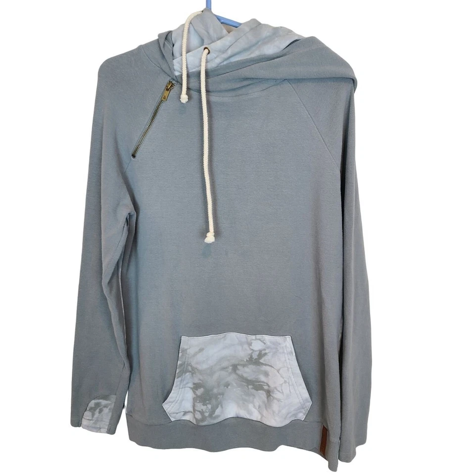 Ampersand Avenue Mujer XL Gris Doble Capucha En Las Nubes Sudadera Pullover Foto 1 de 4