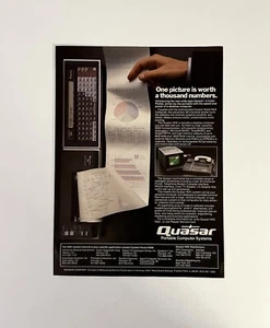 Vintage 1982 Quasar Portable Computing Systems HHC Handheld Computer Print Ad - Picture 1 of 3