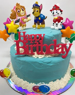 Paw Patrol Birthday Cake Topper Set ~ BRAND NEW ~ Marshall, Skye, and Chase