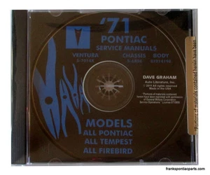 1971 Pontiac Shop Service Manual CD Catalina Bonneville Grand Prix GTO Firebird - Picture 1 of 2