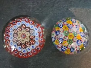 2 Cristalli Vintage Millefiori 2,25 In 2,5 In - Foto 1 di 10