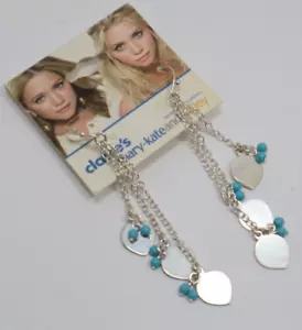 AABOT Mary Kate & Ashley triple dangle turquoise bead earrings Claire's Jewelry - Picture 1 of 5