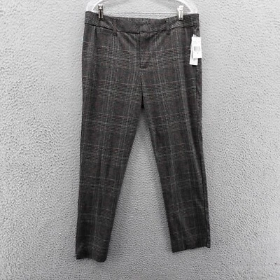 NWT Kut from the Kloth Molly Straight Printed Trouser Pants Black Plaid Womens - Image 1 of 4