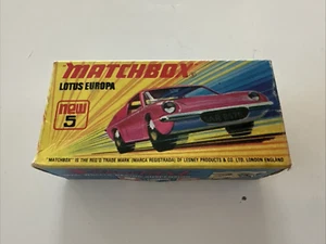 Matchbox Superfast No. 5 Lotus Europa Original Box Lesney Products England 1969 - Picture 1 of 11
