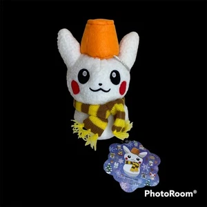 Snowman Pikachu Plush Official Pokemon Center 2014 NWT 8 Inch Japan Authentic - Picture 1 of 9